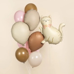 Шар (27''/69 см) Фигура, Кошечка с бантом, Сатин, 1 шт. в уп., 26680