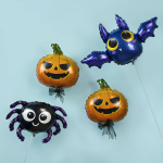 Шар (14''/36 см) Мини-фигура, Страшная тыква, 1 шт., 902886