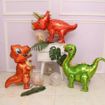 Шар (30''/76 см) Фигура 3D, Маленький динозавр, Оранжевый, 1 шт. в уп., 15528