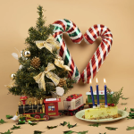 Свечи Королевский синий, Металлик, 0,7*7,5 + 1 см, 12 шт. с держат., 803013