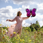 Шар (28''/71 см) Фигура, Бабочка Монарх, Фуше, 1 шт., 19890