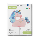 Шар (30''/76 см) Фигура, Морской единорог, Розовый, 1 шт. в уп., G72197-P