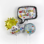 Шар (31''/79 см) Фигура, Солнце, Снова в Школу, 1 шт., 25142