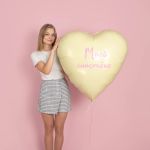 Шар (36''/91 см) Сердце, Пыльный лайм, 1 шт. в уп., 942657