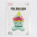 Шар 3D (19''/48 см) Фигура на подставке, Кекс, 1 шт. в уп., 24553