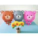 Шар (25''/64 см) Фигура, Плюшевый медвежонок, Коричневый, 1 шт., 23253