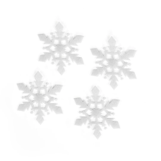 Декоративное украшение Снежинки Льдинки, 7,5 см, Белый, 10 шт., 6230834