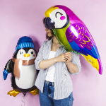Шар (35''/89 см) Фигура, Яркий попугай, 1 шт., 901846
