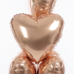 Шар (19''/48 см) Сердце, Мистик, Розовое Золото, Сатин, 1 шт., 758199