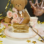 Свеча Цифра, 7 Золотая корона, на шпажке, Розовый, Металлик, 4,5*7 + 3,5 см, 1 шт. с держат., 802817