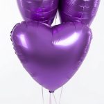 Шар (19''/48 см) Сердце, Мистик, Пурпурный, Сатин, 1 шт., 758205