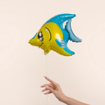 Шар с клапаном (13''/33 см) Мини-фигура, Тропическая рыбка, 5 шт. в уп. (цв.этик.), 27140S5