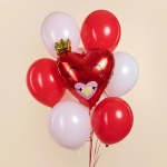 Шар (25''/64 см) Сердце, Влюбленные глазки, 1 шт. в уп. (цв.этик.), 27396S