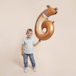 Шар (35''/89 см) Цифра, 6 Щенок, 1 шт. в уп., 856-P