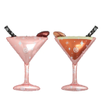 Шар (44''/112 см) Фигура, Бокал Мартини, Розовый, 1 шт., 27448