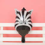 Шар с клапаном (14''/36 см) Мини-фигура, Голова, Зебра, 1 шт., 19131