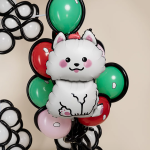 Шар (37''/94 см) Фигура, Белый песик, 1 шт. в уп., 26424