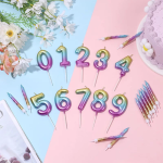 Свечи Яркое сияние, Градиент, 0,7*8 см, 6 шт. с держат., 802945