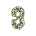 Шар (65''/165 см) Цифра, 3 Каркасная, 1 шт. в уп., 131373