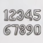 Шар (40''/102 см) Цифра, 9 Slim, Лунное Серебро, Матовый, 1 шт. в уп., B901919MMS