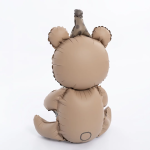 Шар (23''/58 см) Фигура 3D, Мишка с капкейком, Бежевый, Сатин, 1 шт. в уп., 24873