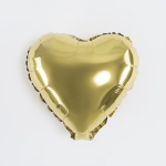 Шар с клапаном (10''/25 см) Мини-сердце, Белое золото, Металлик, 1 шт., 27278