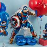 Шар 3D (42''/107 см) Фигура на подставке, Мститель Капитан, 1 шт. в уп., 24501