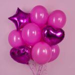 Шар (18''/46 см) Сердце, Фуше, Металлик, 1 шт., 123033