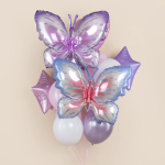 Шар (34''/86 см) Фигура, Воздушная бабочка, Сиреневый, 1 шт. в уп., 26702