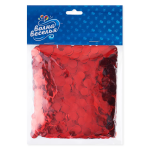 Конфетти фольга Круг, Красный, Металлик, 1 см, 50 г., 6015212