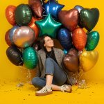 Шар (18''/46 см) Сердце, Грибной, Сатин, 1 шт., 201500SMU