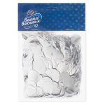 Конфетти фольга Круг, Серебро, Металлик, 2 см, 50 г., 6014719