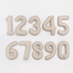 Шар (40''/102 см) Цифра, 6 Slim, Кремовый Латте, Матовый, 1 шт., 901916MCL