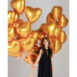 Шар (19''/48 см) Сердце, Янтарь, Бохо, 1 шт., 940356