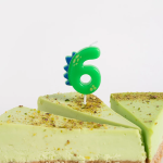 Свеча Цифра, 6 Динозаврик, 3,5*4,5 + 2,5 см, 1 шт. с держат., 639276