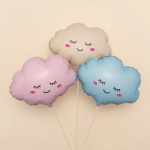 Шар (11''/28 см) Мини-фигура, Облако, Кремовый, Матовый, 1 шт., 902842MCL