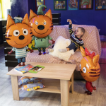 Шар 3D (43''/109 см) Ходячая Фигура, Три Кота, Компот, 1 шт. в уп., 405017