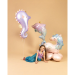 Шар (30''/76 см) Фигура, Морской единорог, Розовый, 1 шт. в уп., G72197-P