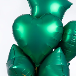 Шар (18''/46 см) Сердце, Бирюзовый, Сатин, 1 шт., 27598