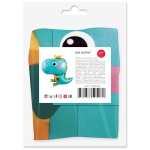 Шар с клапаном (17''/43 см) Мини-фигура, Динозаврик в короне, Бирюзовый, 5 шт. в уп. (цв.этик.), 23262S5