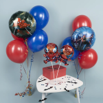 Шар с клапаном (16''/41 см) Мини-фигура, Человек Паук, 5 шт. в уп., 24541