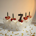 Свеча Цифра, 6 Грани, Черный, Металлик, 4,2*6 + 4,5 см, 1 шт. с держат., 803176