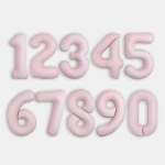 Шар (40''/102 см) Цифра, 6 Slim, Пыльная роза, Сатин, 1 шт. в уп., C901916SDR