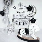 Шар (35''/89 см) Фигура, Полумесяц, Серебро, 1 шт., 901555P