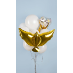 Шар с клапаном (17''/43 см) Мини-фигура, Кольцо с бриллиантом, Золото, 1 шт., 170762