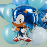 Шар (27''/69 см) Фигура, Ежик Аниме, Синий, 1 шт. в уп., 24433