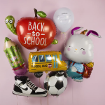 Шар (39''/99 см) Фигура, Зайка с рюкзачком, 1 шт., 23346