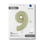 Шар (40''/102 см) Цифра, 9, Оливковый, Сатин, 1 шт. в уп., 400900SOGR-P