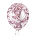 Конфетти фольга Сердце, Светло-розовый, Металлик, 2,5 см, 50 г., 6014724