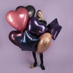 Шар (30''/76 см) Сердце, Кармин, 1 шт. в уп., 226191